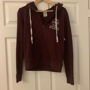 VS Pink Long Sleeve 1/4 Zip Athletic Top Sz Small